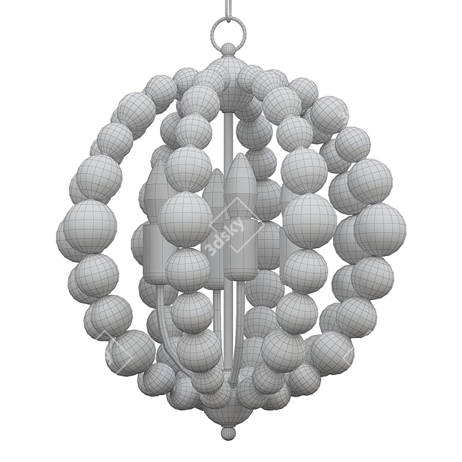 Bamboo Glow Pendant Light 3D model image 2