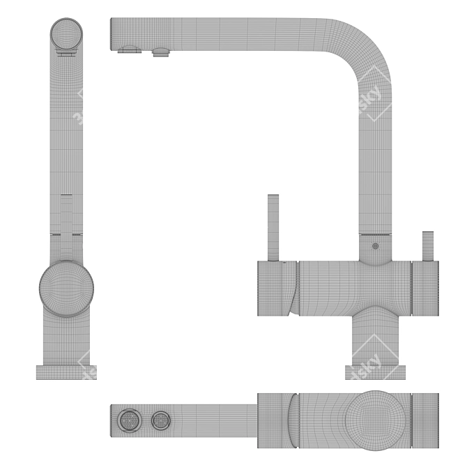 Omoikiri Nagano Mixers in 16 Colors 3D model image 6