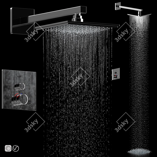 Ultimate Refreshment GROHE Shower 3D model image 1