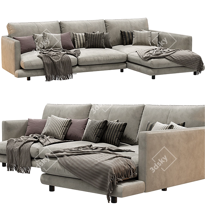 Elegant Flexform Long Island Chaise 3D model image 4