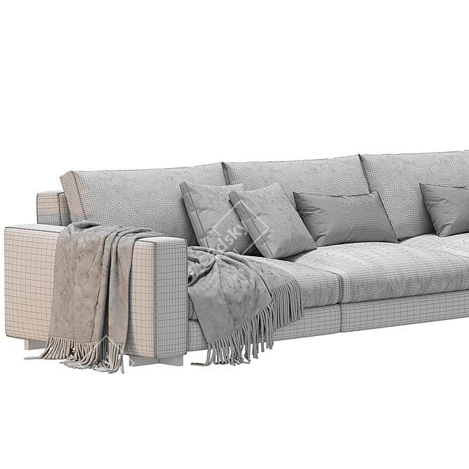 Modern Turner 3-Seat Sofa Renderized 3D model image 4