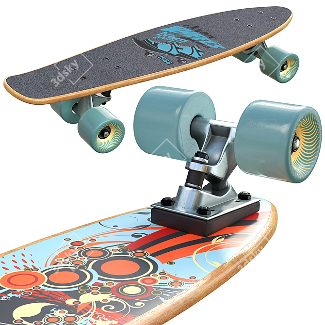 Skateboard 2013 Model Kit 3D model image 4