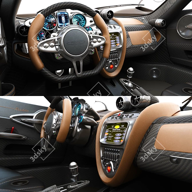 Detailed Pagani Huayra Model 3D model image 4