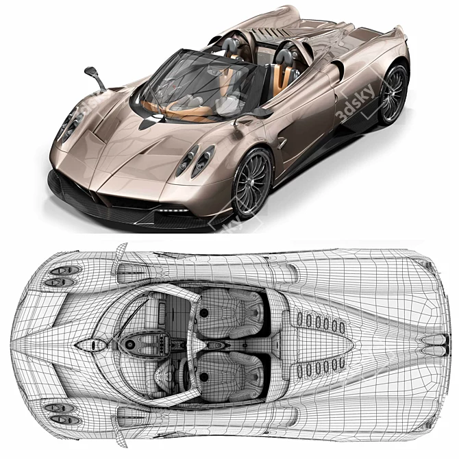 Detailed Pagani Huayra Model 3D model image 6