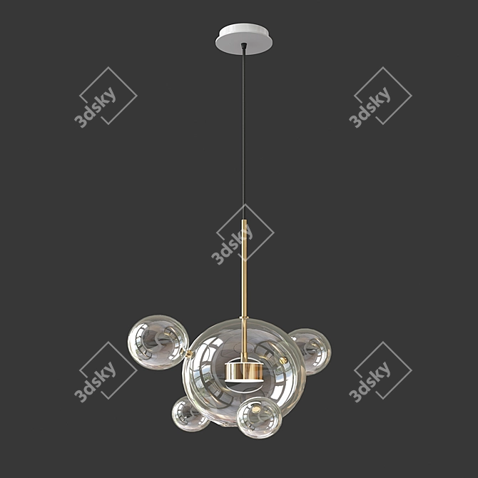 Glass Bubble LED Design Light 3D model image 3