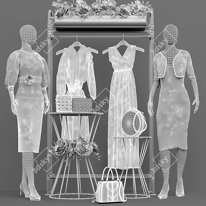 High Detail Clothing Store Display 3D model image 4