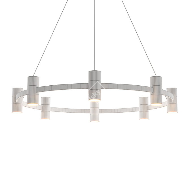 Glimmering LED Studio Chandeliers 3D model image 2