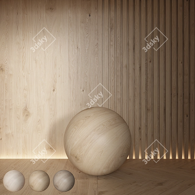 Seamless Wood Material Render Package 3D model image 1