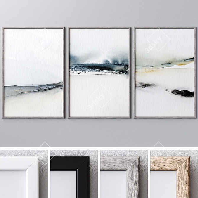 Large Wall Art Set 3D 3D model image 1