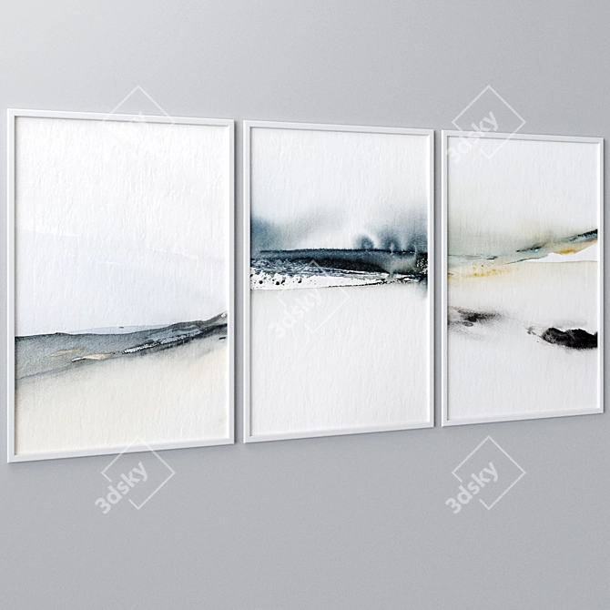 Large Wall Art Set 3D 3D model image 2