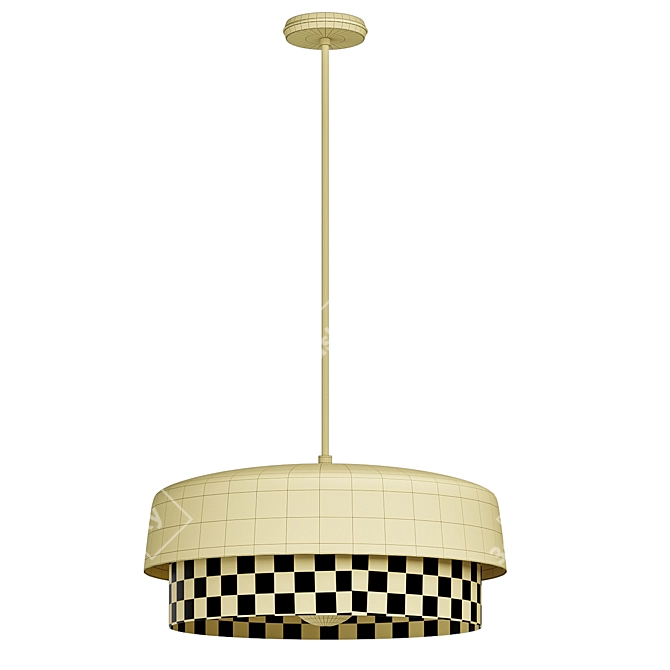 Minimalist Metal Pendant Light 3D model image 2