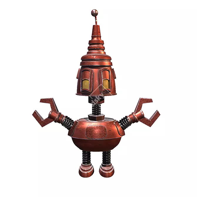 Futuristic Robot Figure Toy 3D model image 1