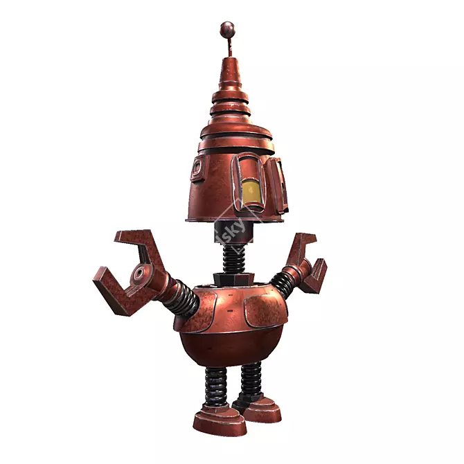 Futuristic Robot Figure Toy 3D model image 3