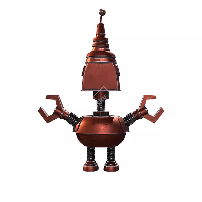 Futuristic Robot Figure Toy 3D model image 5