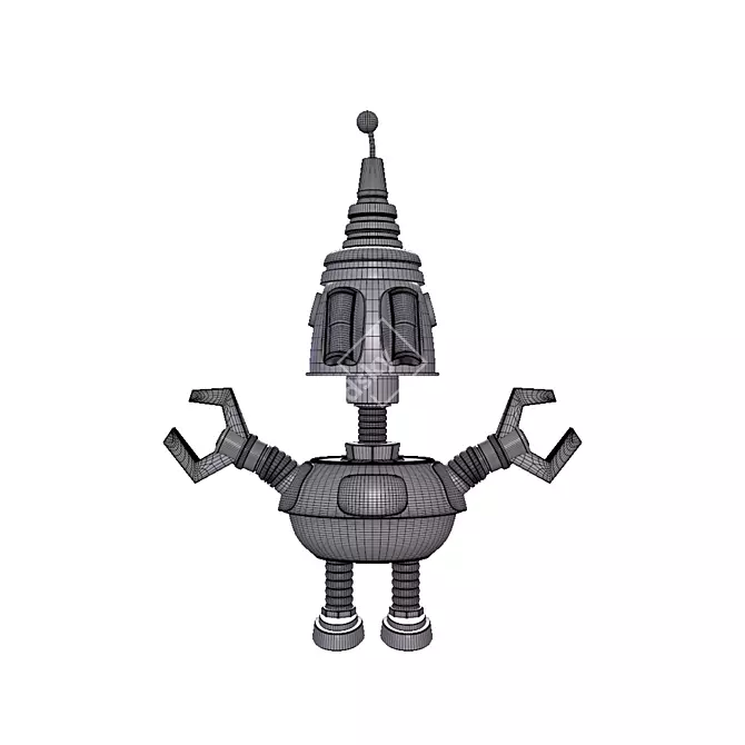 Futuristic Robot Figure Toy 3D model image 6