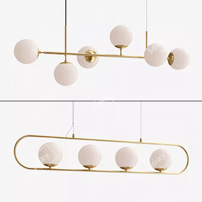 Modern Hanging Pendant Lights 3D model image 1