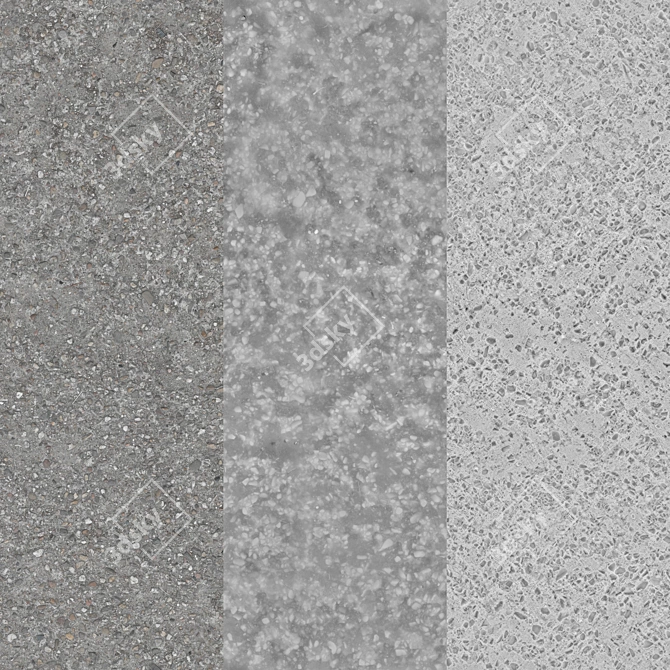 PBR Concrete Pebble Texture Set 3D model image 2