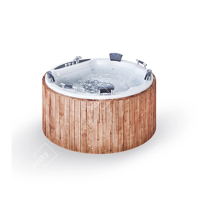 Renewable Jacuzzi with Removable Steps 3D model image 3