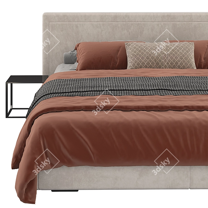 Dual-purpose Side Storage Bed 3D model image 2