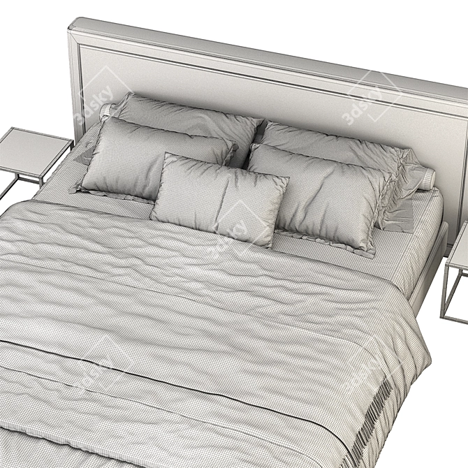 Dual-purpose Side Storage Bed 3D model image 4