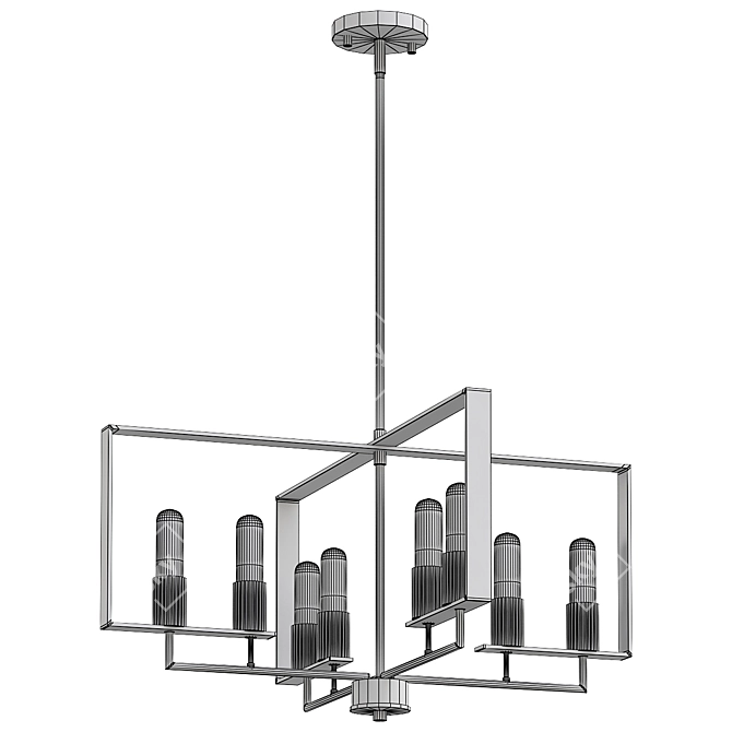 Chicago PM 3D Chandelier Model 3D model image 2