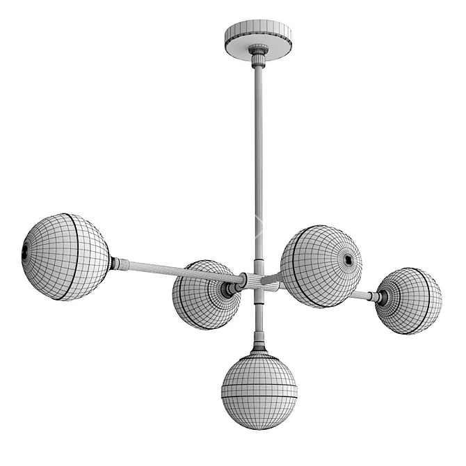 Illuminating Starkey 5 Light Chandelier 3D model image 2