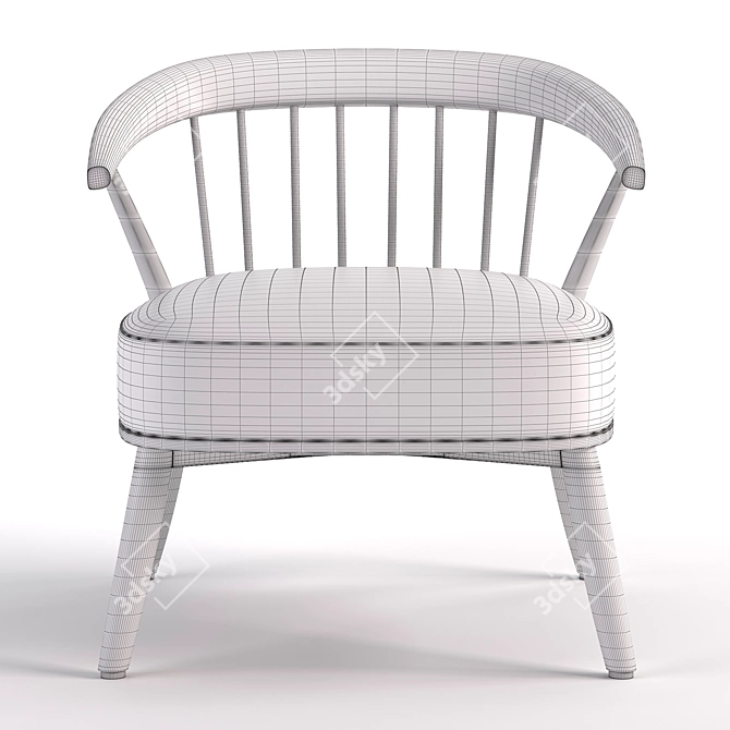 Ergonomic Wood Relax Chair 3D model image 3