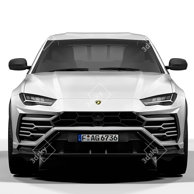 Detailed Lamborghini Urus Model 3D model image 5