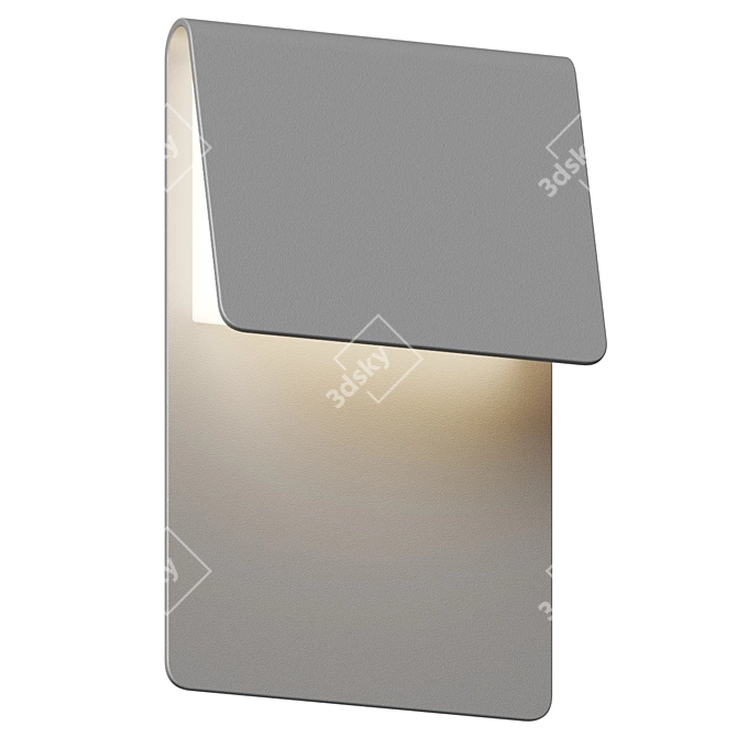 Sleek Geometric LED Wall Sconce 3D model image 3