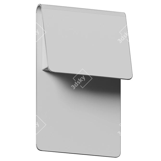 Sleek Geometric LED Wall Sconce 3D model image 5