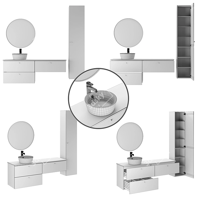 IKEA Godmorgon Bathroom Furniture Set 3D model image 3