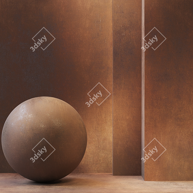 Rustic Metal Textures Set 2 3D model image 1