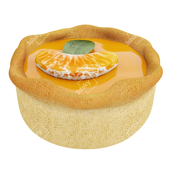 Tangerine and Jelly Cake 3D Model 3D model image 2