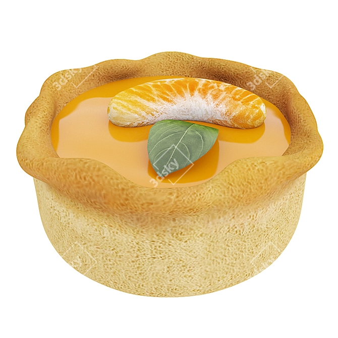 Tangerine and Jelly Cake 3D Model 3D model image 3