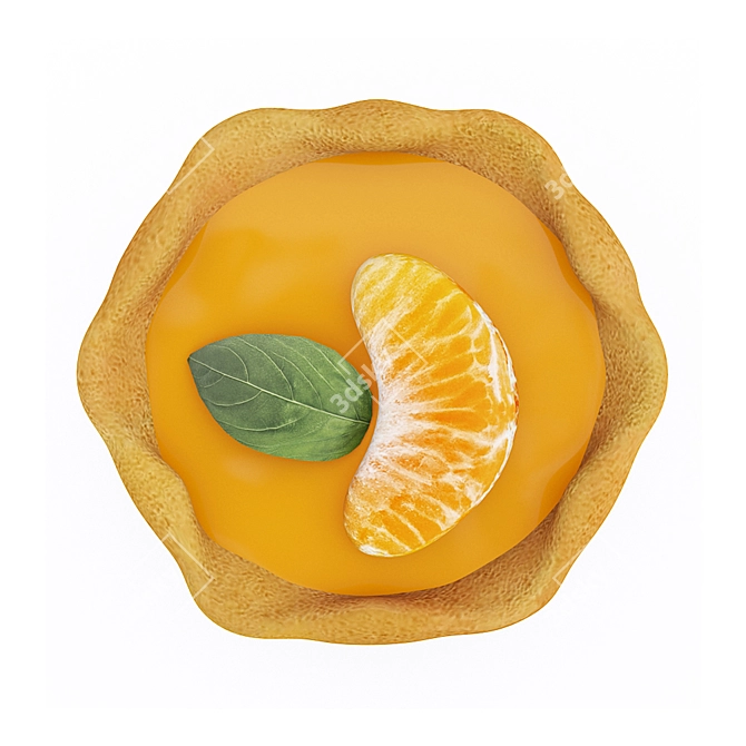 Tangerine and Jelly Cake 3D Model 3D model image 4