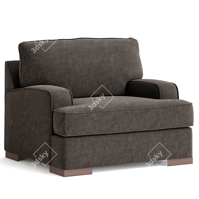 Cozy Oversized Armchair 3D model image 1