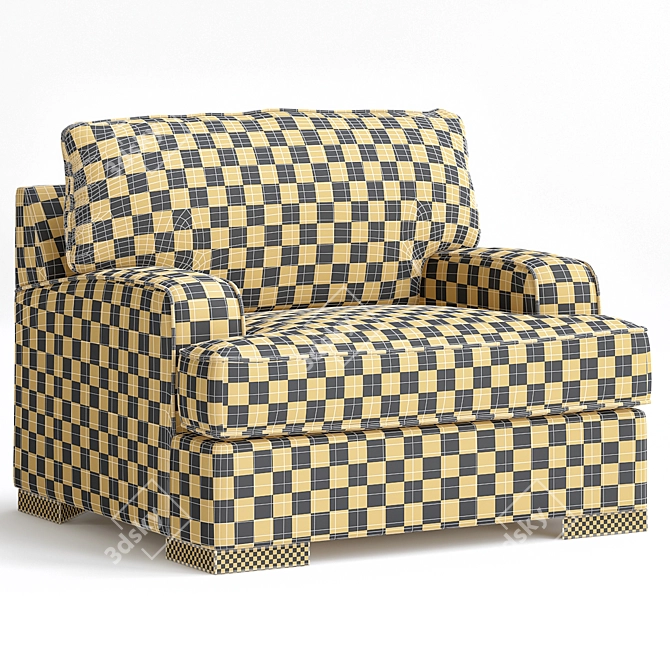 Cozy Oversized Armchair 3D model image 3