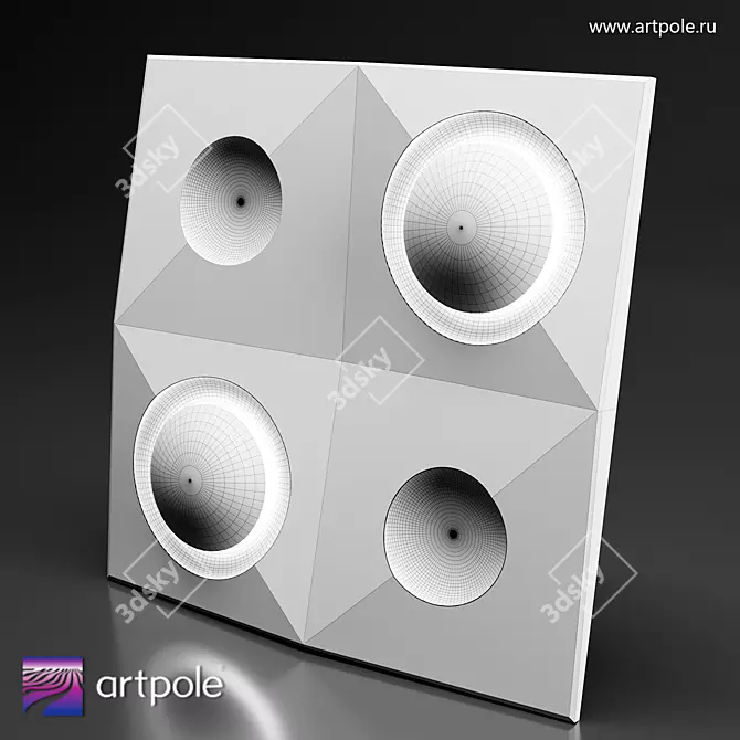 Balance LED 3D Panel - ARTPOLE 3D model image 2