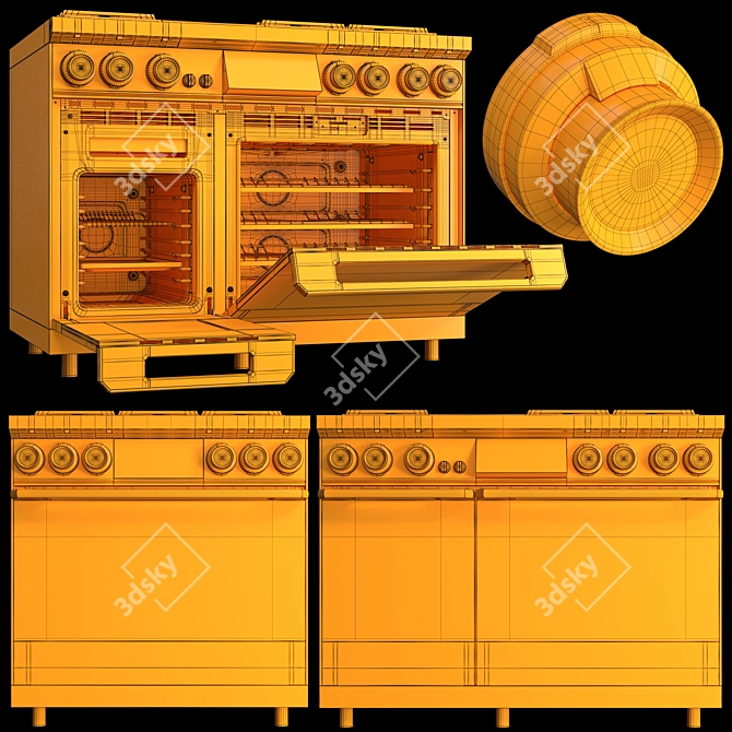 Dacor Dual-Fuel Range with Griddle 3D model image 6