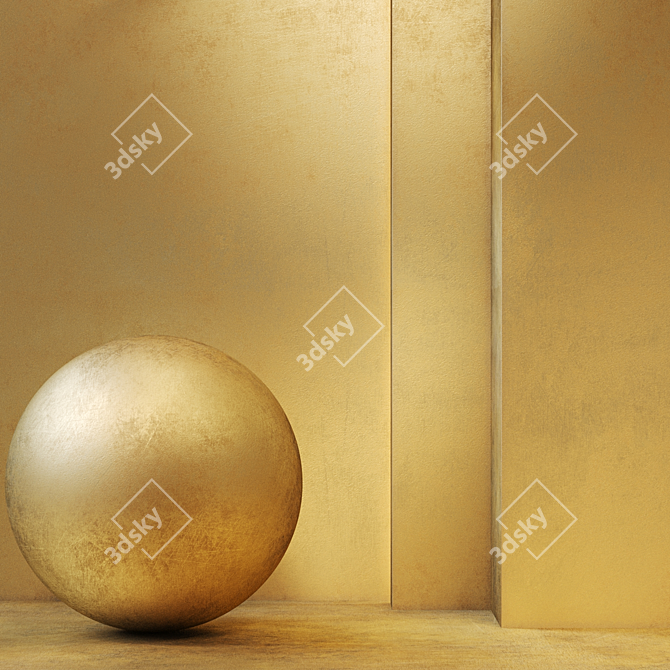 PBR Seamless Brass Textures Set 3D model image 1