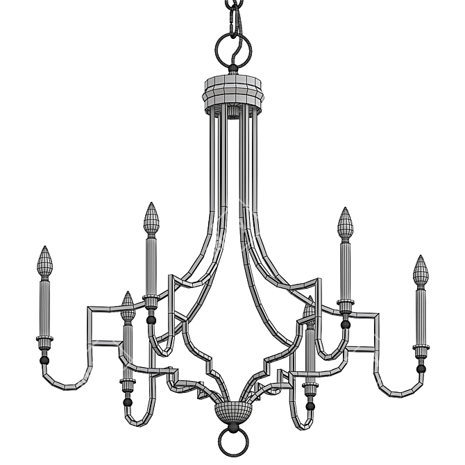 Natural Elegance Chandelier Model 3D model image 2