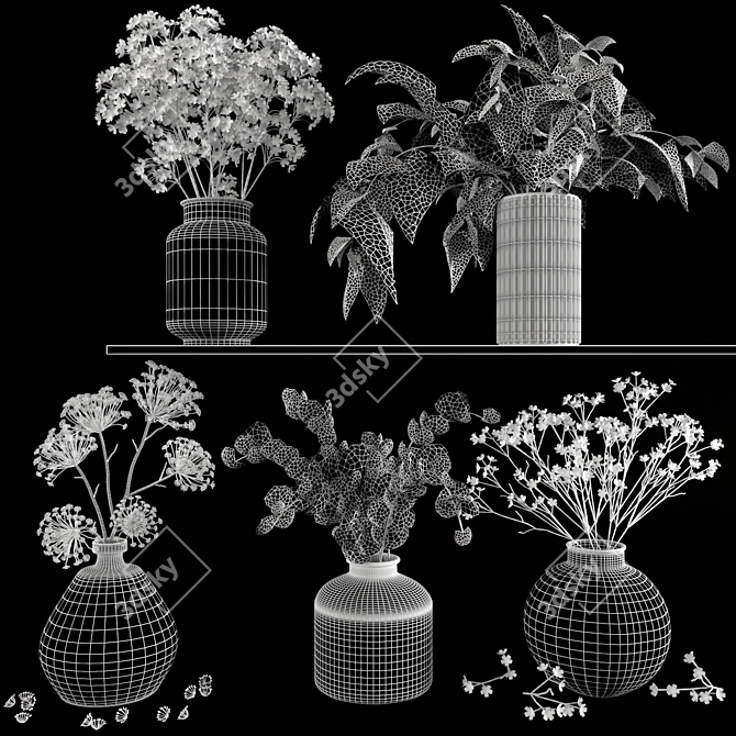 Botanical Greenery Set - Max & Obj Format 3D model image 7