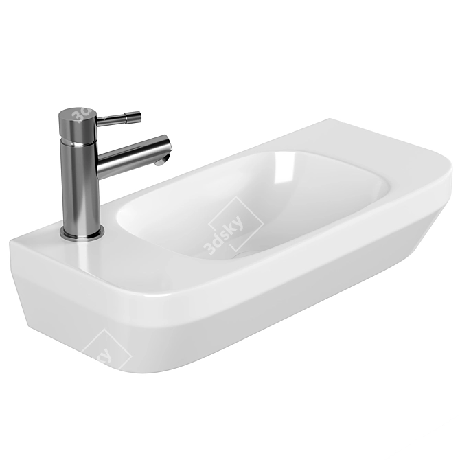 Compact Handrinse Basin 3D model image 1