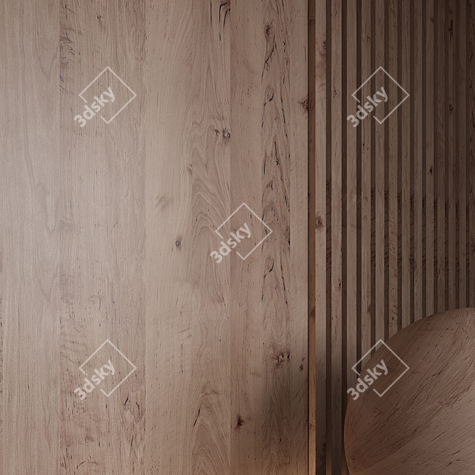 Seamless Wood Material 3D Models 3D model image 2