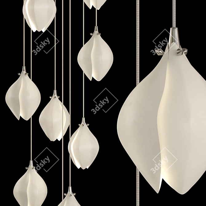 Elegant Ceramic Pendant Lamp 3D model image 2