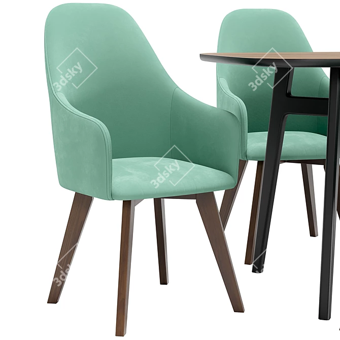 Modern Dining Set Dagny & Sinus 3D model image 3