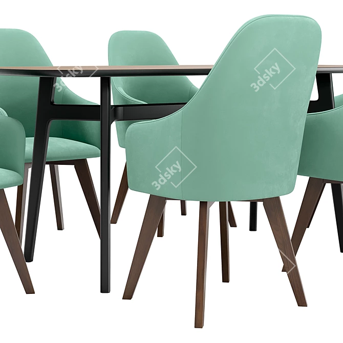 Modern Dining Set Dagny & Sinus 3D model image 4