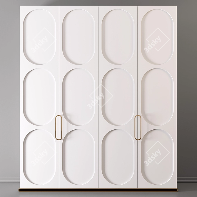  Sleek 85 Wardrobe 3D model image 1