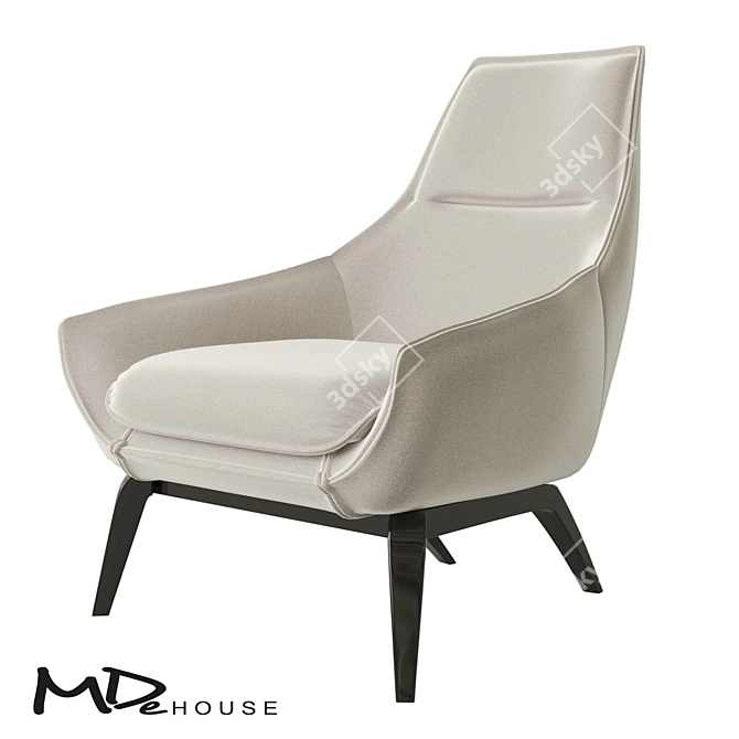 Luxury ERMES Armchair: Designer Style 3D model image 1