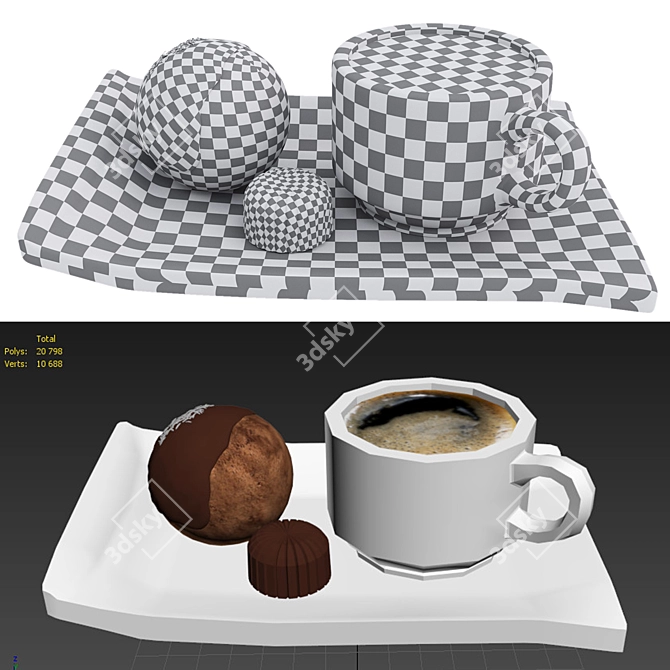 Coffee Chocolate 3D Models Pack 3D model image 7